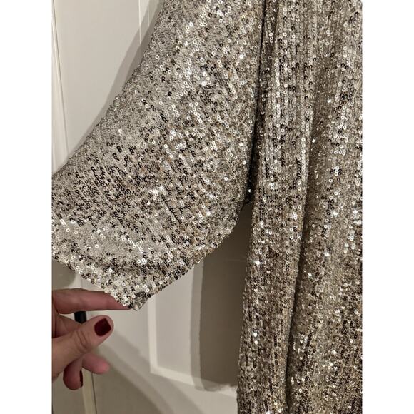 Cable & Gauge Sequin Special Occasion Blouse Top Shirt Sz 1X plus Christmas NYE - Picture 4 of 10